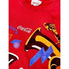 画像8: CocaCola コカコーラ レッド 楽器柄  レトロ アメリカ古着 ヴィンテージ Tシャツ (8)