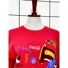 画像5: CocaCola コカコーラ レッド 楽器柄  レトロ アメリカ古着 ヴィンテージ Tシャツ (5)