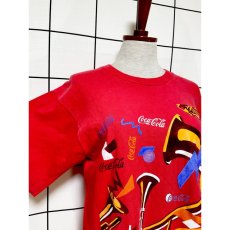 画像6: CocaCola コカコーラ レッド 楽器柄  レトロ アメリカ古着 ヴィンテージ Tシャツ (6)