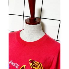 画像4: CocaCola コカコーラ レッド 楽器柄  レトロ アメリカ古着 ヴィンテージ Tシャツ (4)