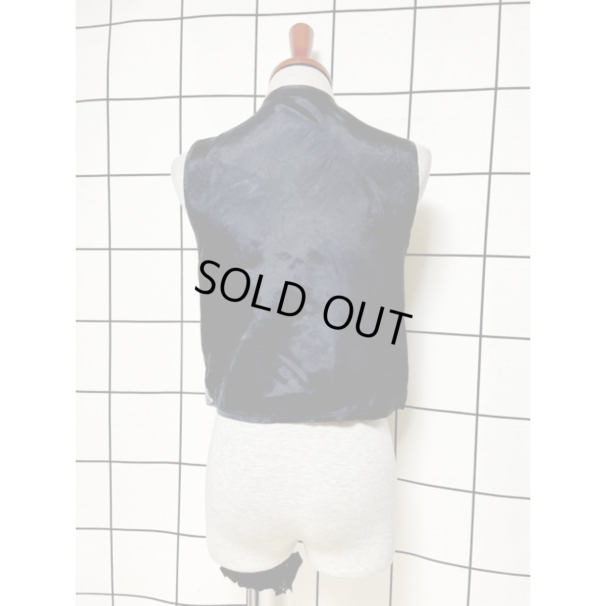 画像3: ナンバープレート模様 レトロ アメリカ古着 ゴブランベスト (3)