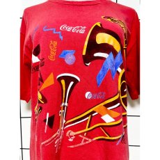 画像7: CocaCola コカコーラ レッド 楽器柄  レトロ アメリカ古着 ヴィンテージ Tシャツ (7)