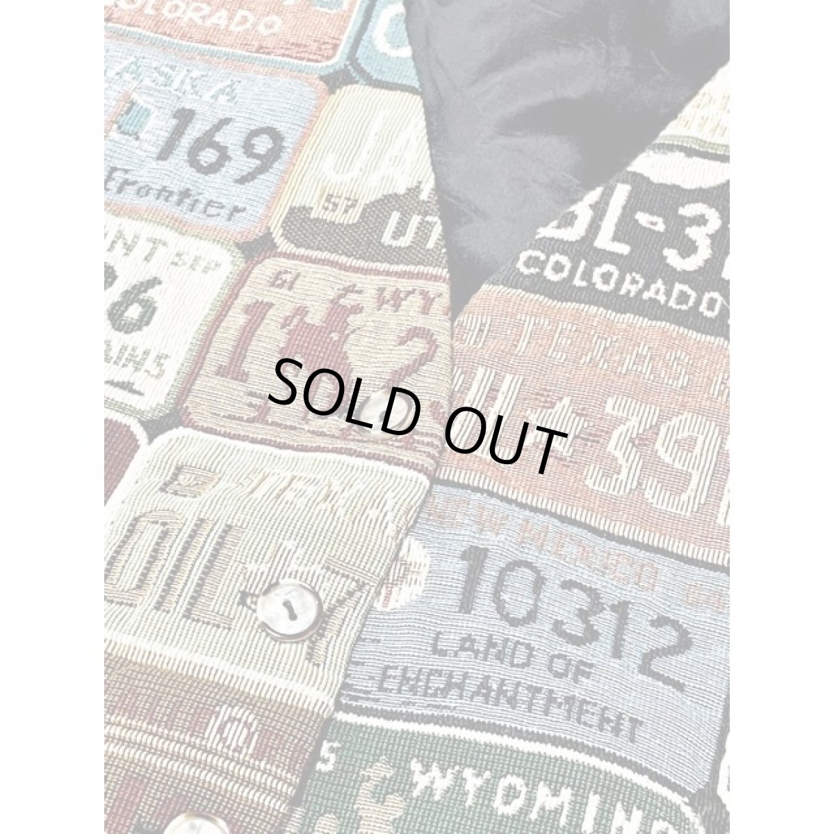 画像9: ナンバープレート模様 レトロ アメリカ古着 ゴブランベスト (9)