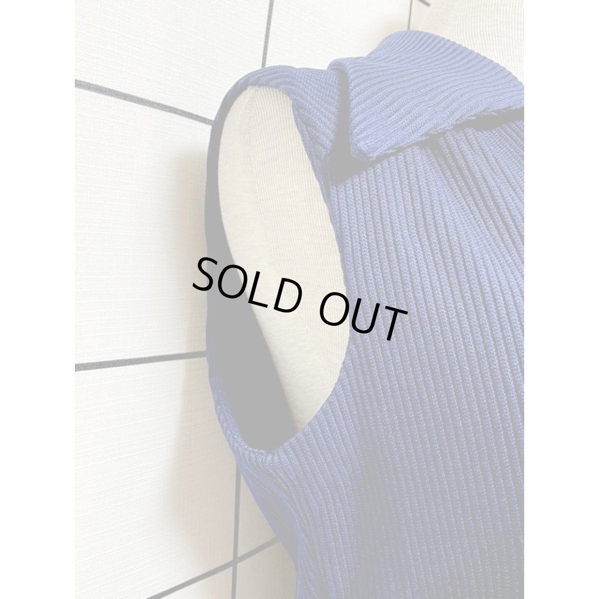 画像7: プリーツ切り替えしデザイン ネイビー ホワイト ノースリーブ レトロクラシカル アメリカ古着 ヴィンテージワンピース (7)