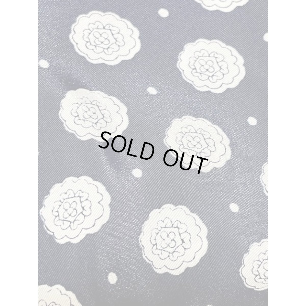 画像12: レース襟 プリーツ切り替え ドット 花柄 ネイビー レトロ アメリカ古着 ヴィンテージワンピース  (12)