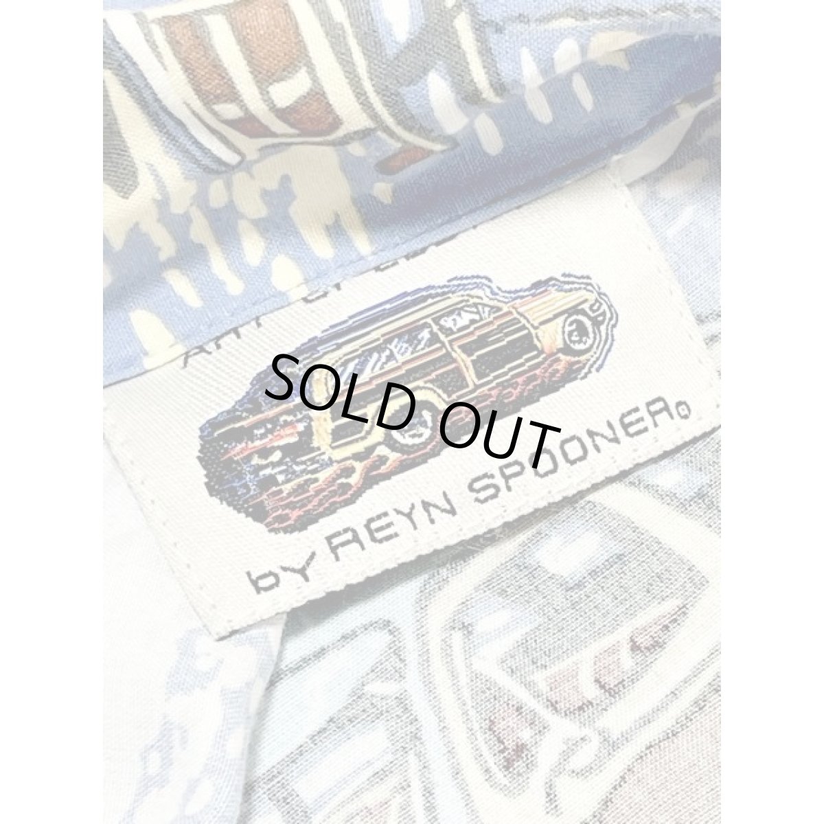 画像14: 車柄 サーフィン レトロ アメリカ古着 シャツ ヴィンテージブラウス (14)