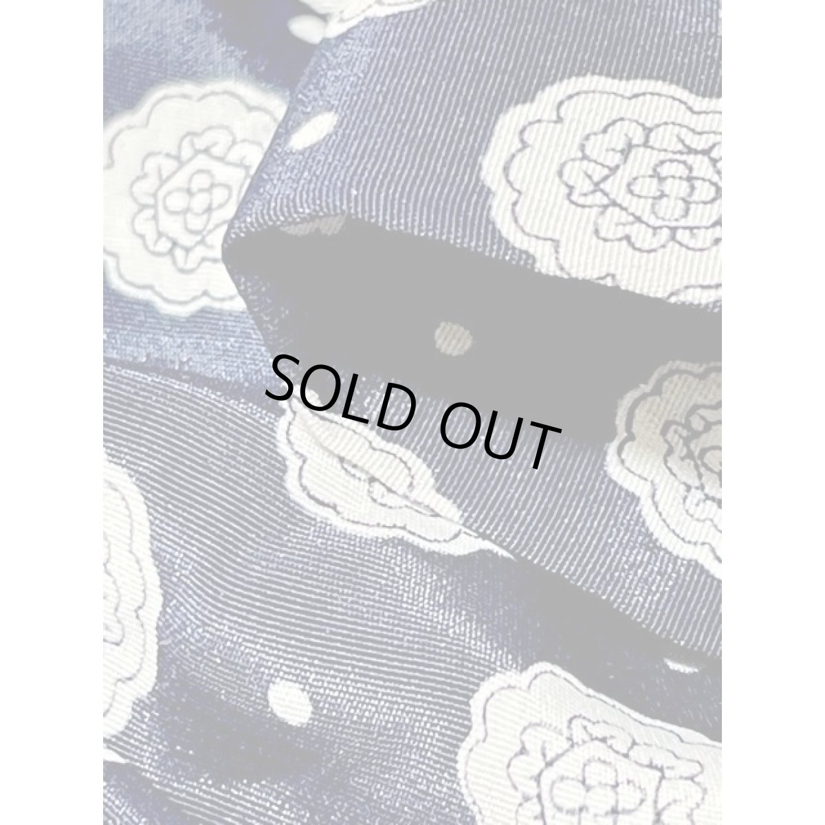 画像15: レース襟 プリーツ切り替え ドット 花柄 ネイビー レトロ アメリカ古着 ヴィンテージワンピース  (15)