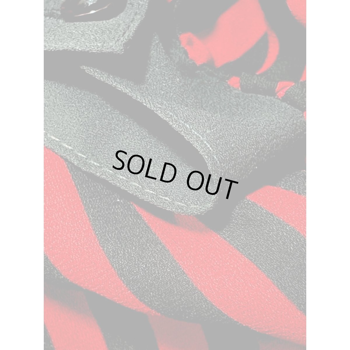 画像11: ストライプ リボン紐ベルト ウエストゴム レトロ アメリカ古着 ヴィンテージワンピース (11)