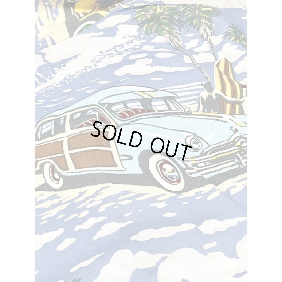 画像10: 車柄 サーフィン レトロ アメリカ古着 シャツ ヴィンテージブラウス (10)