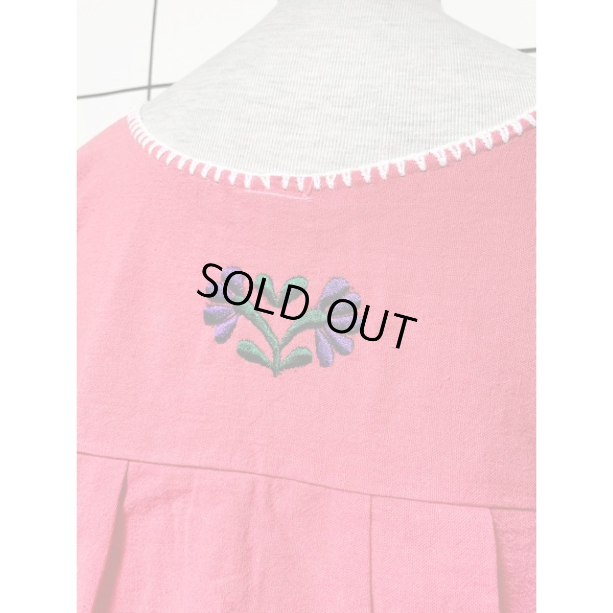 画像3: メキシカンお花刺繍 カラフルステッチ フォークロア レトロ アメリカ古着 ヴィンテージ刺繍トップス (3)