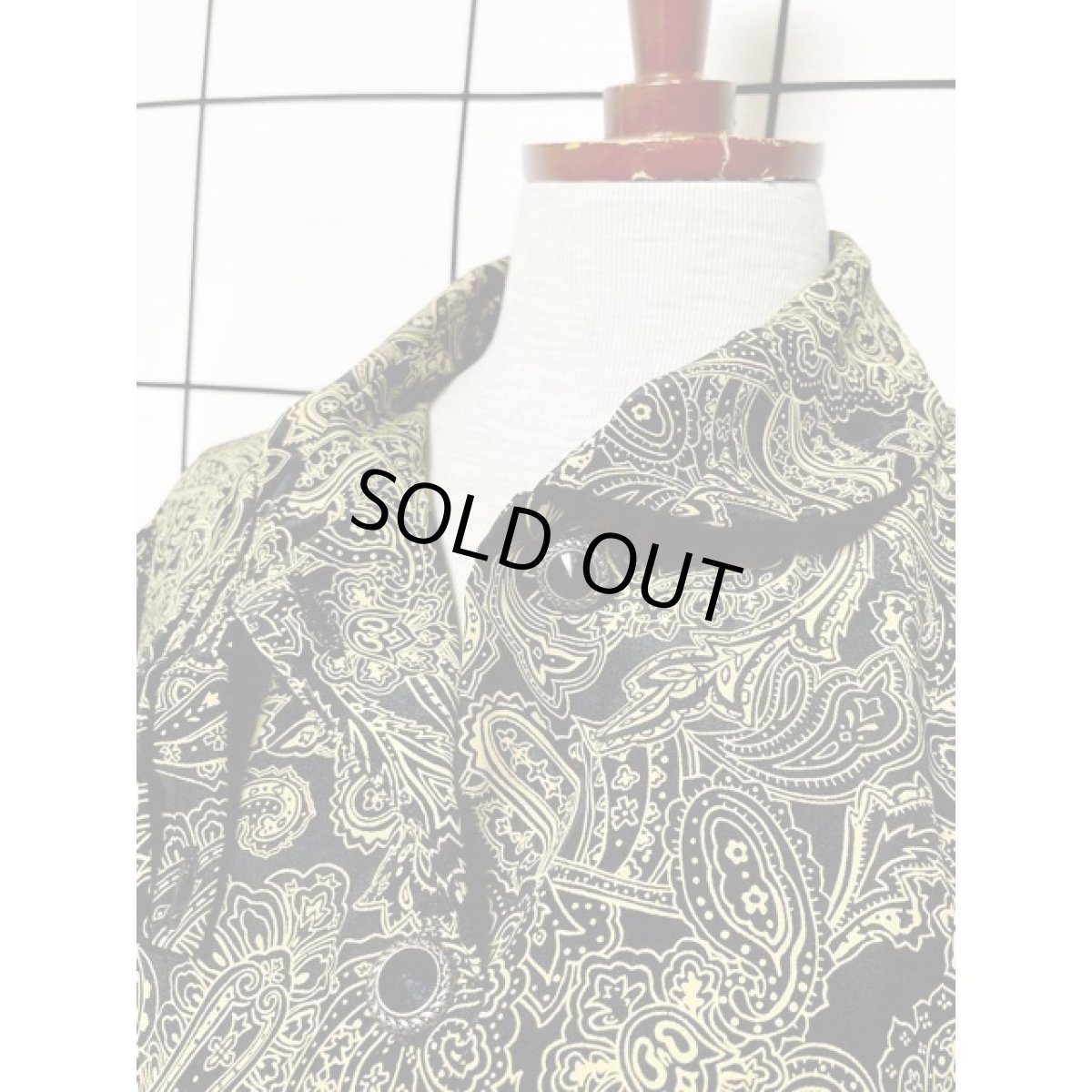 画像11: ベルト付 ペイズリー プリーツ ウエストゴム Guatemala レトロ古着 ヴィンテージワンピース (11)