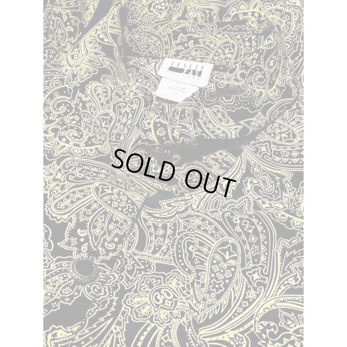 画像12: ベルト付 ペイズリー プリーツ ウエストゴム Guatemala レトロ古着 ヴィンテージワンピース (12)