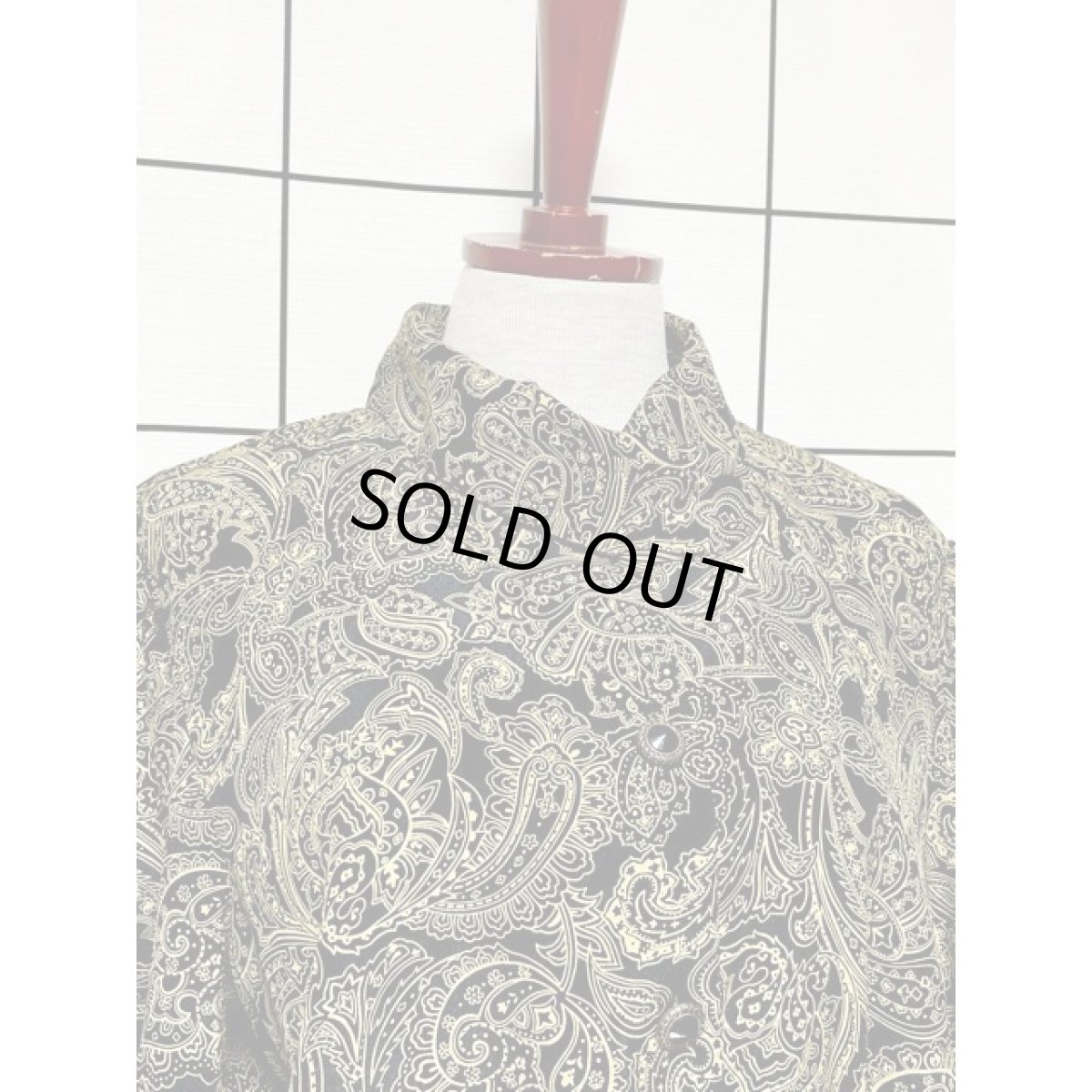 画像5: ベルト付 ペイズリー プリーツ ウエストゴム Guatemala レトロ古着 ヴィンテージワンピース (5)