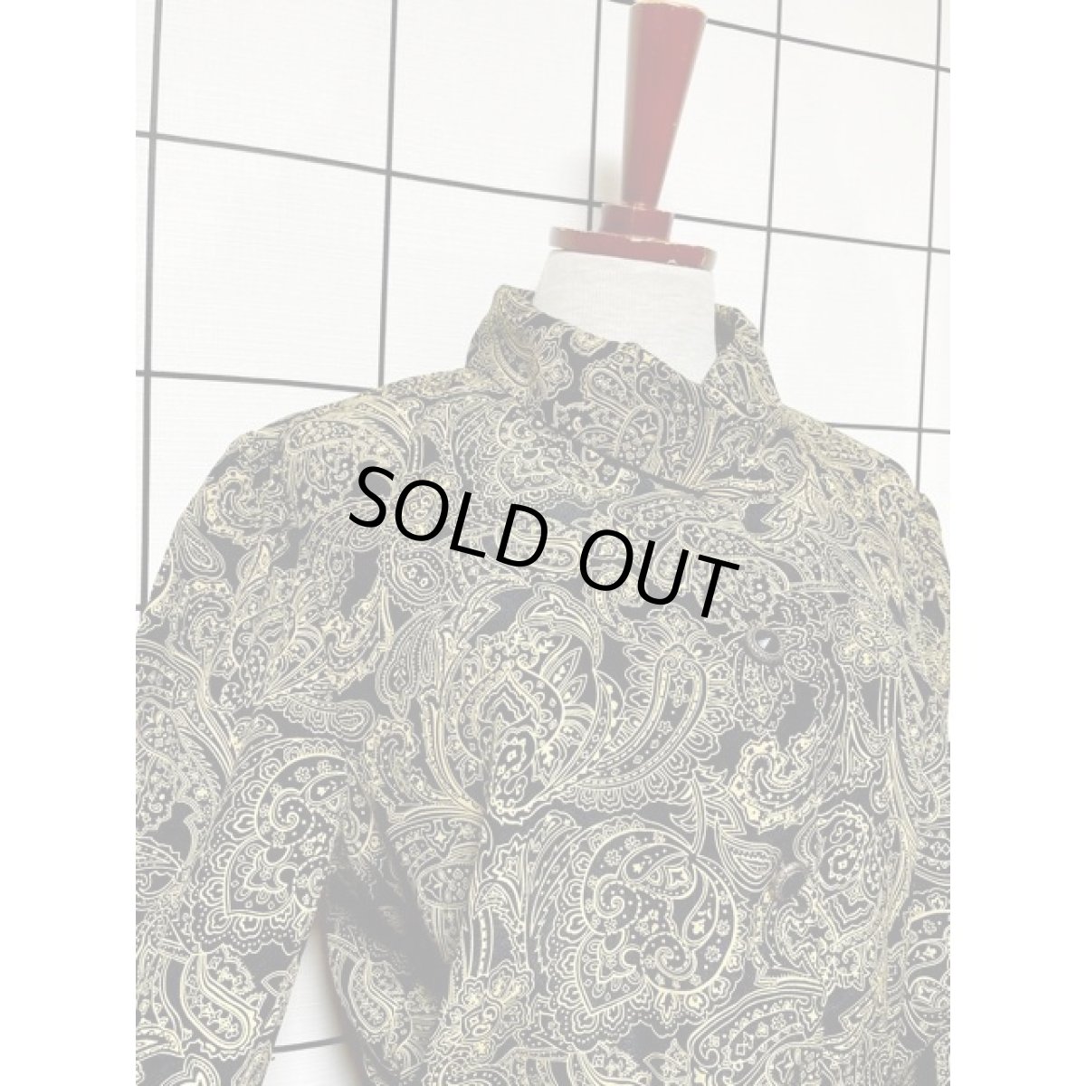 画像6: ベルト付 ペイズリー プリーツ ウエストゴム Guatemala レトロ古着 ヴィンテージワンピース (6)