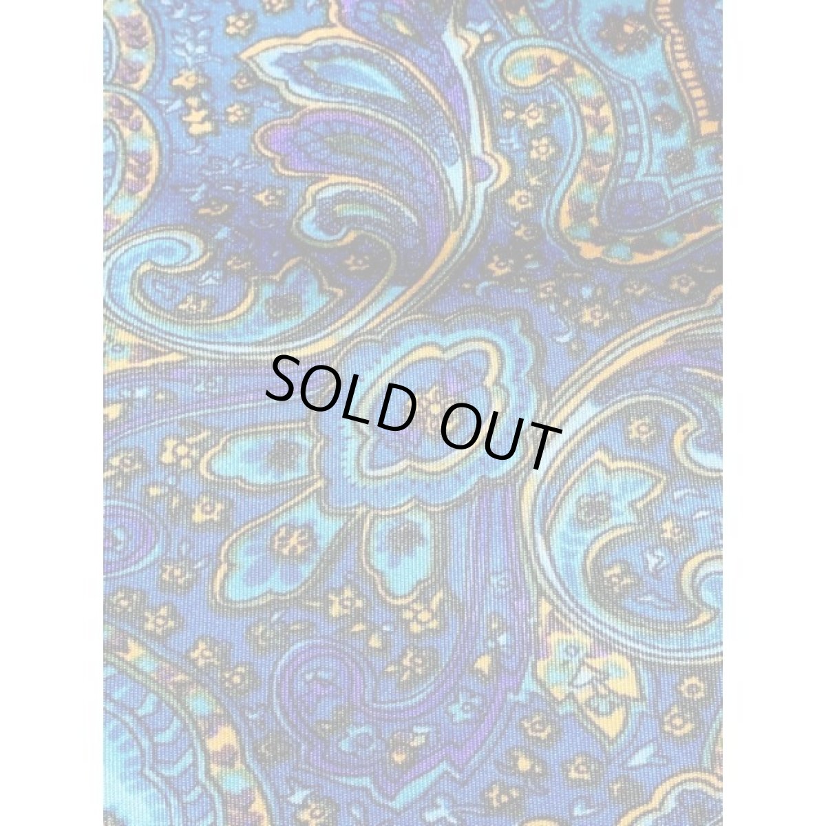 画像10: レトロサイケ オリエンタル柄 総柄 タートルネック フロントタック アメリカ古着 長袖 シャツ ヴィンテージトップス (10)