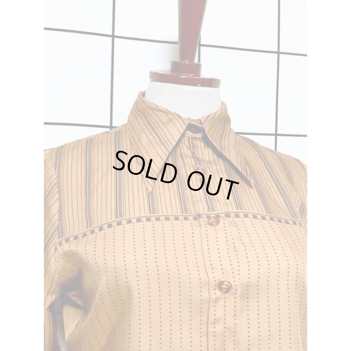 画像5: ストライプ ドット レトロ ヨーロッパ古着 ヴィンテージブラウス (5)