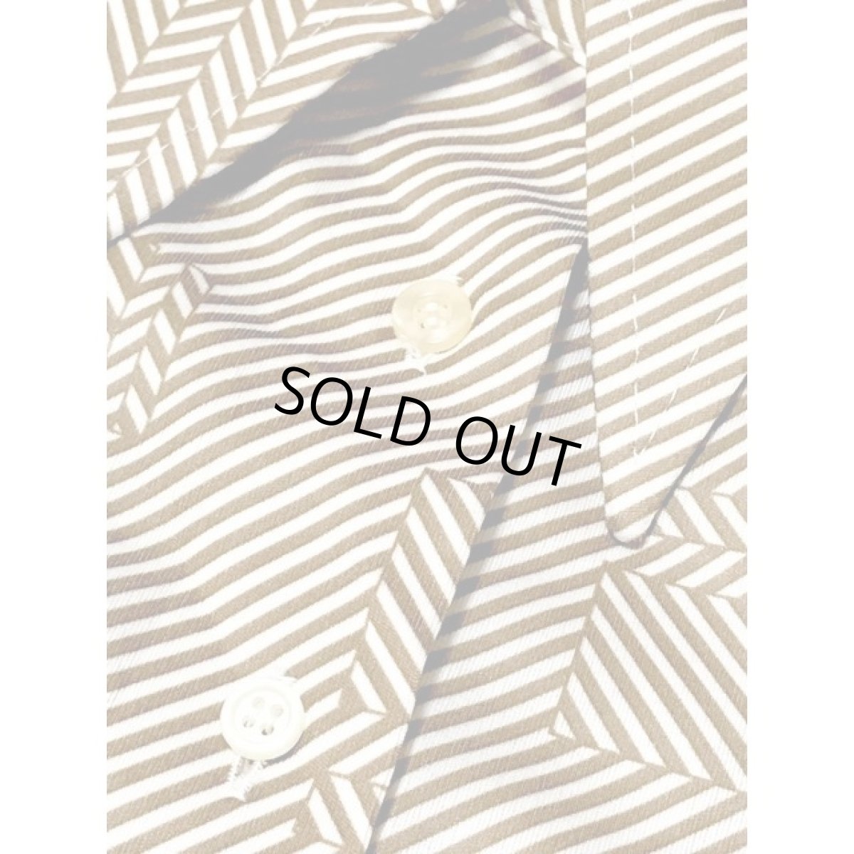 画像12: フランス製 ストライプ スクエア レトロ ヨーロッパ古着 ヴィンテージブラウス (12)