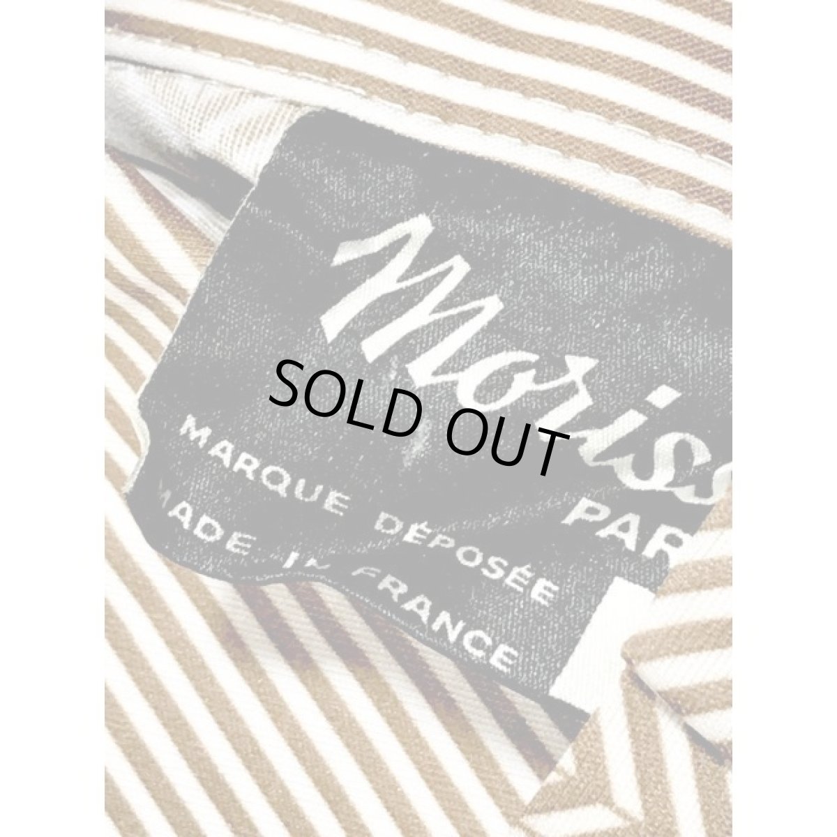 画像11: フランス製 ストライプ スクエア レトロ ヨーロッパ古着 ヴィンテージブラウス (11)