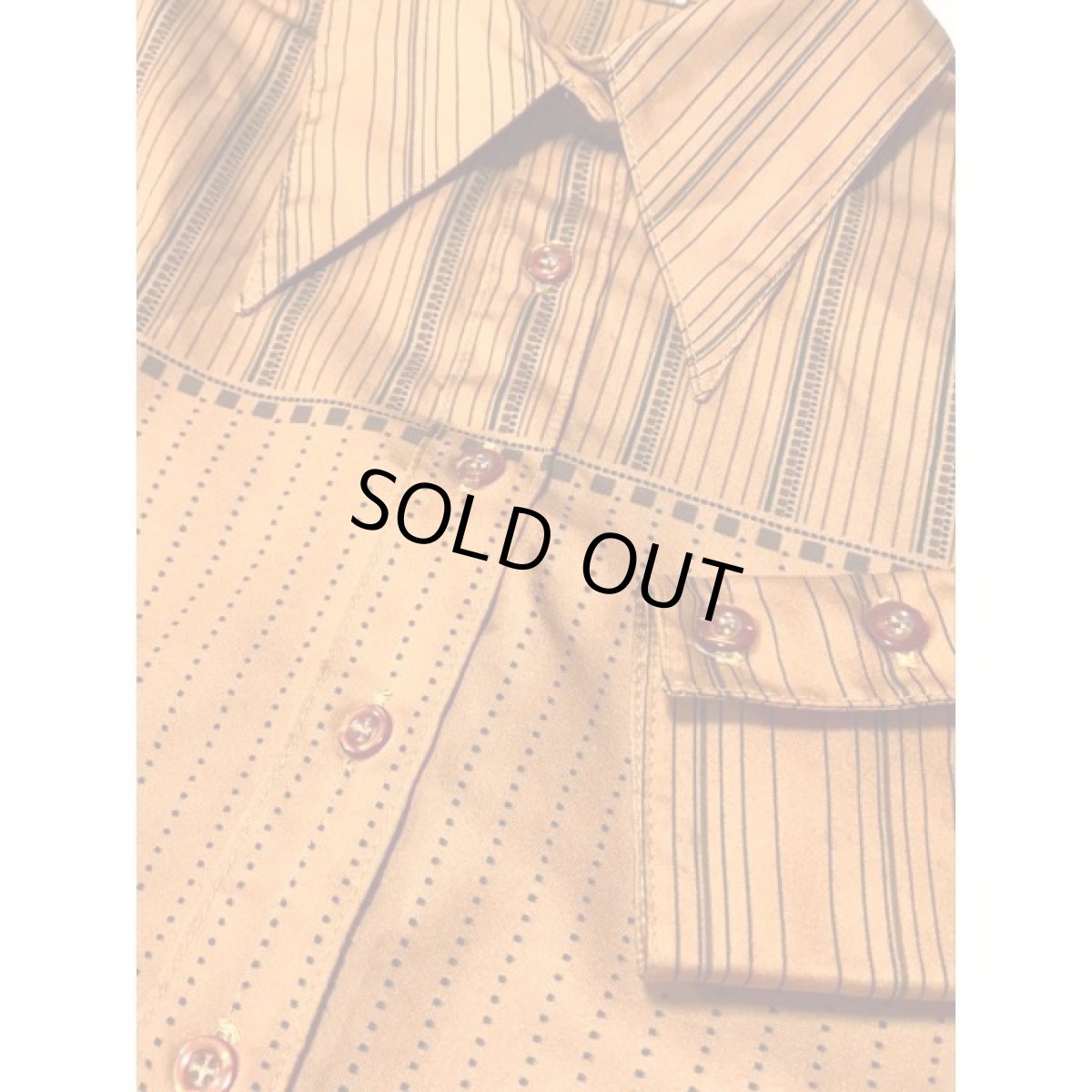 画像8: ストライプ ドット レトロ ヨーロッパ古着 ヴィンテージブラウス (8)