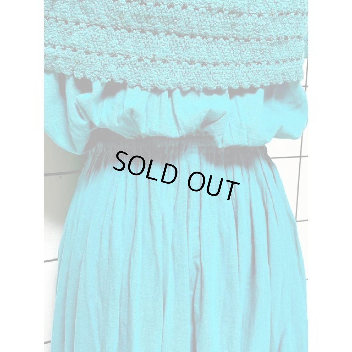 画像8: お花刺繍 レース サテンテープ ノースリーブ レトロ  アメリカ古着 ヴィンテージワンピース (8)