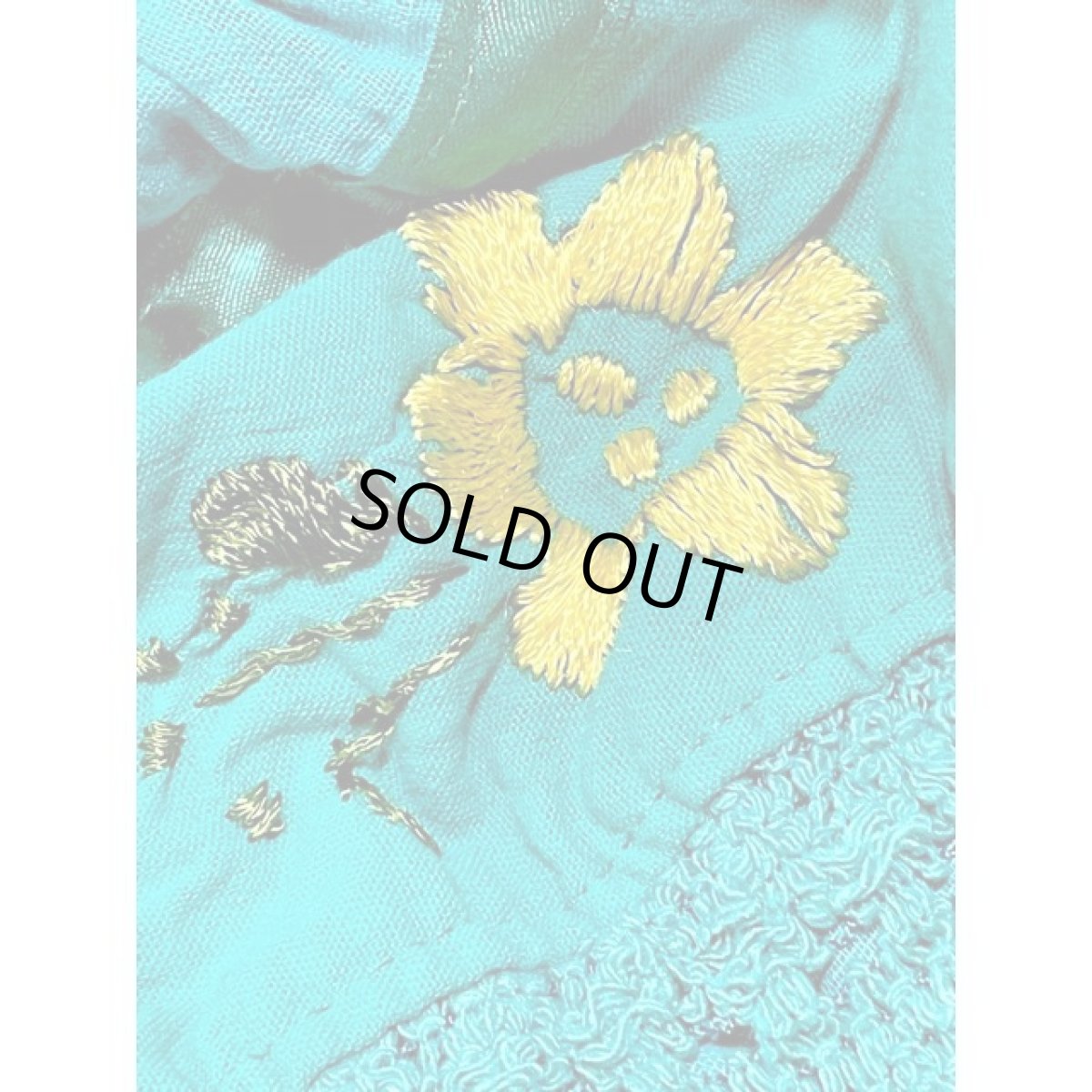 画像13: お花刺繍 レース サテンテープ ノースリーブ レトロ  アメリカ古着 ヴィンテージワンピース (13)