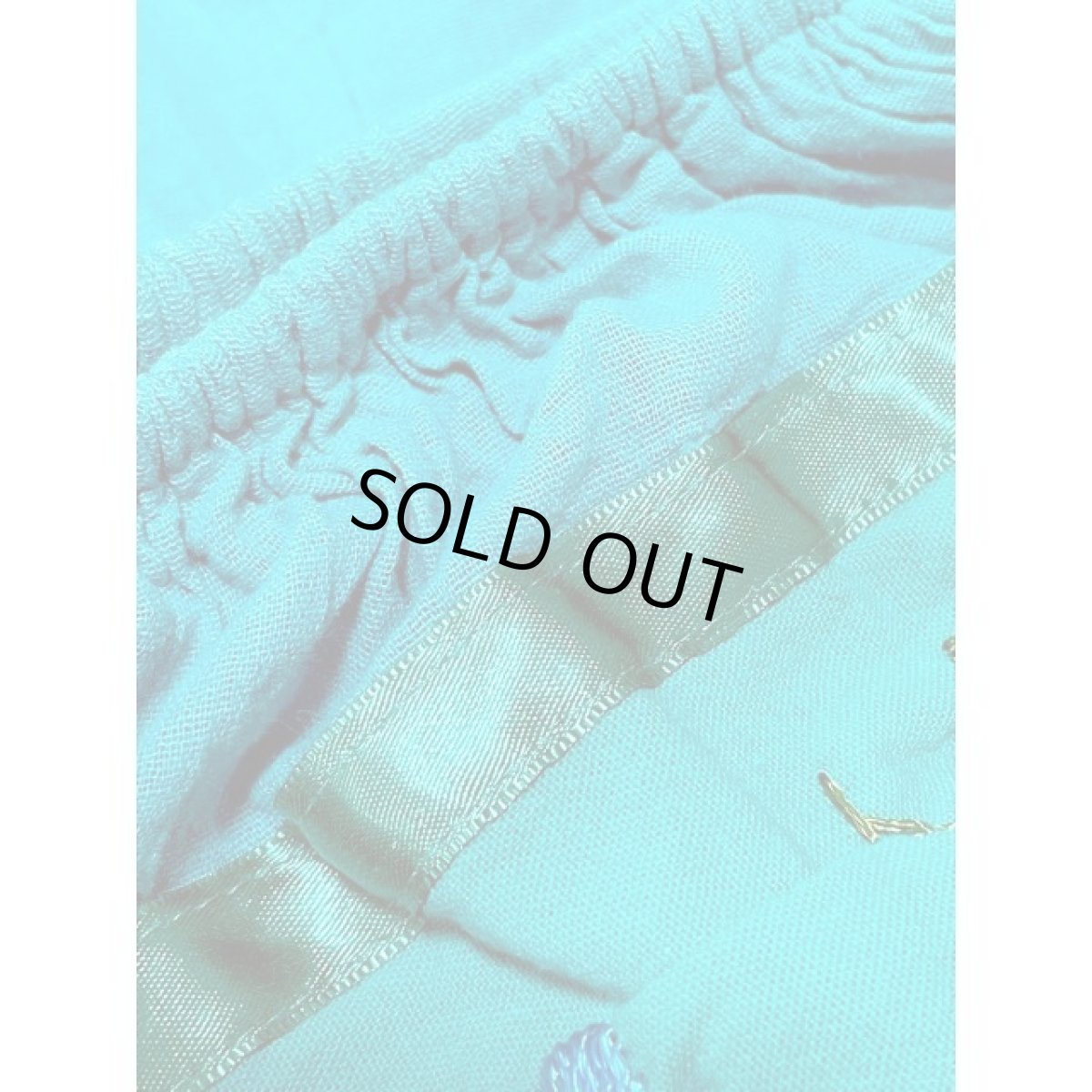 画像16: お花刺繍 レース サテンテープ ノースリーブ レトロ  アメリカ古着 ヴィンテージワンピース (16)