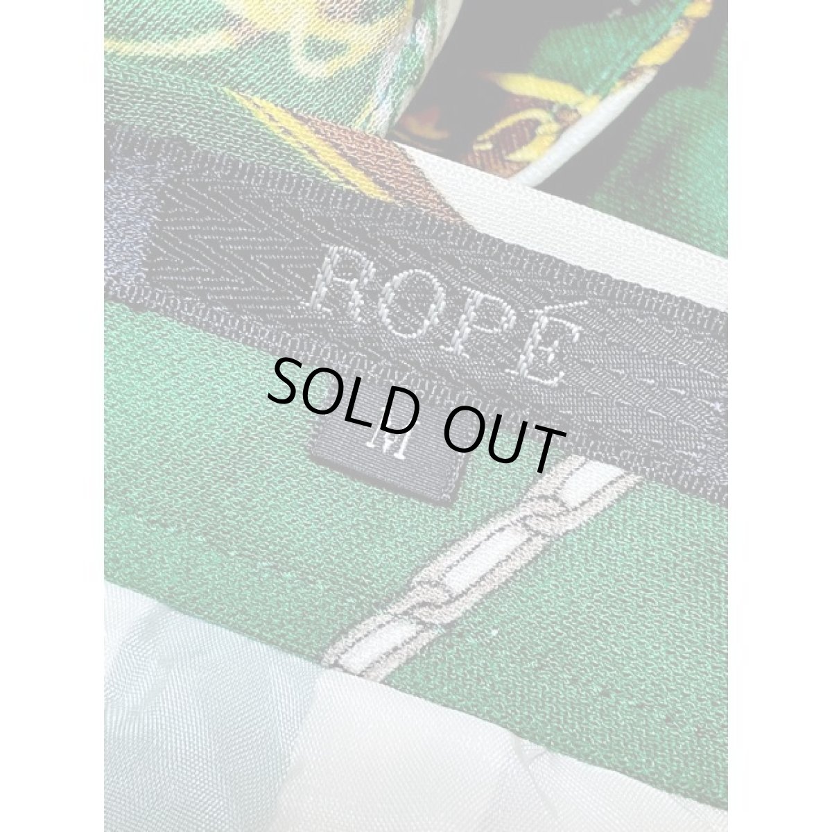 画像21: スカーフ柄 長袖 昭和レトロ 国産古着 セットアップ (21)