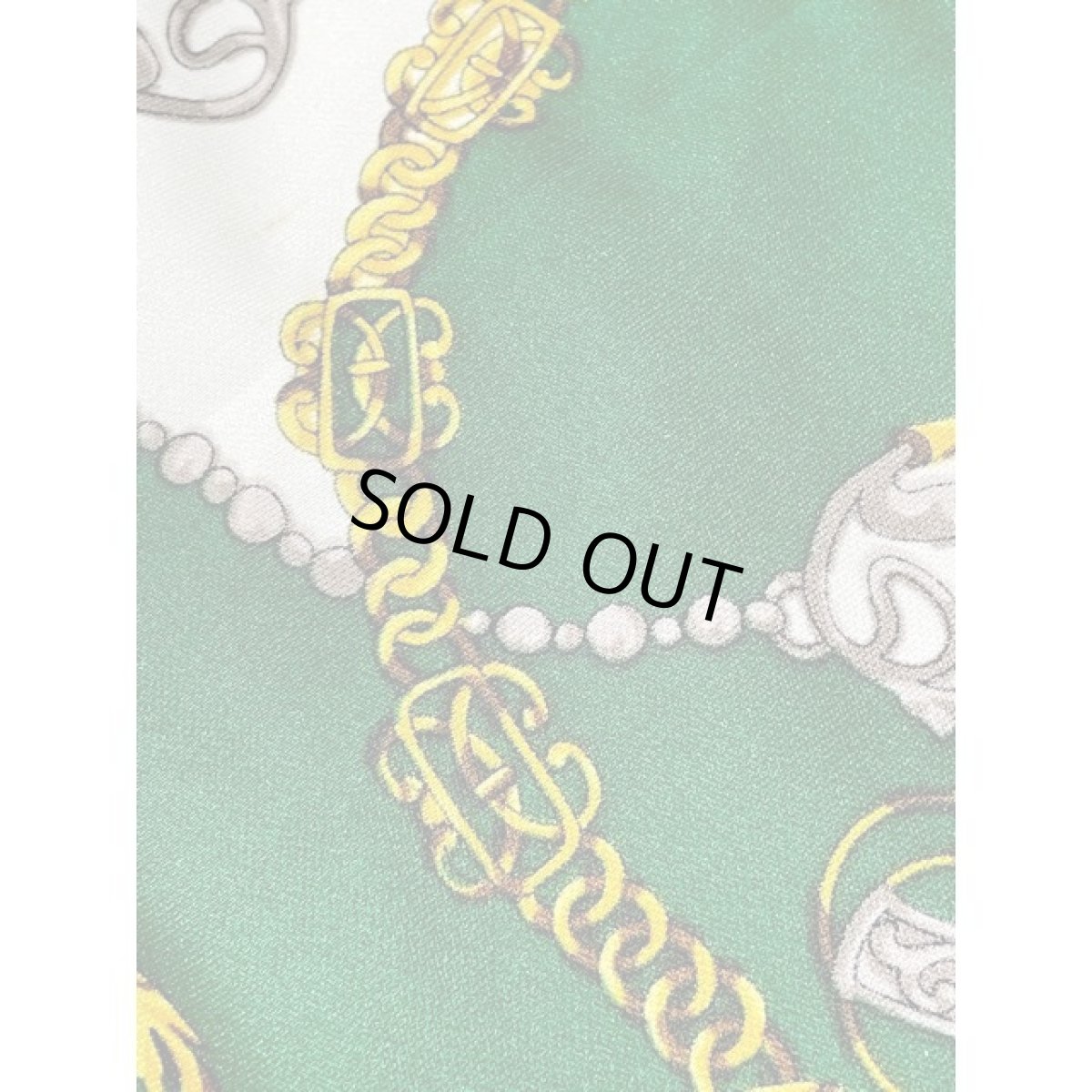 画像20: スカーフ柄 長袖 昭和レトロ 国産古着 セットアップ (20)