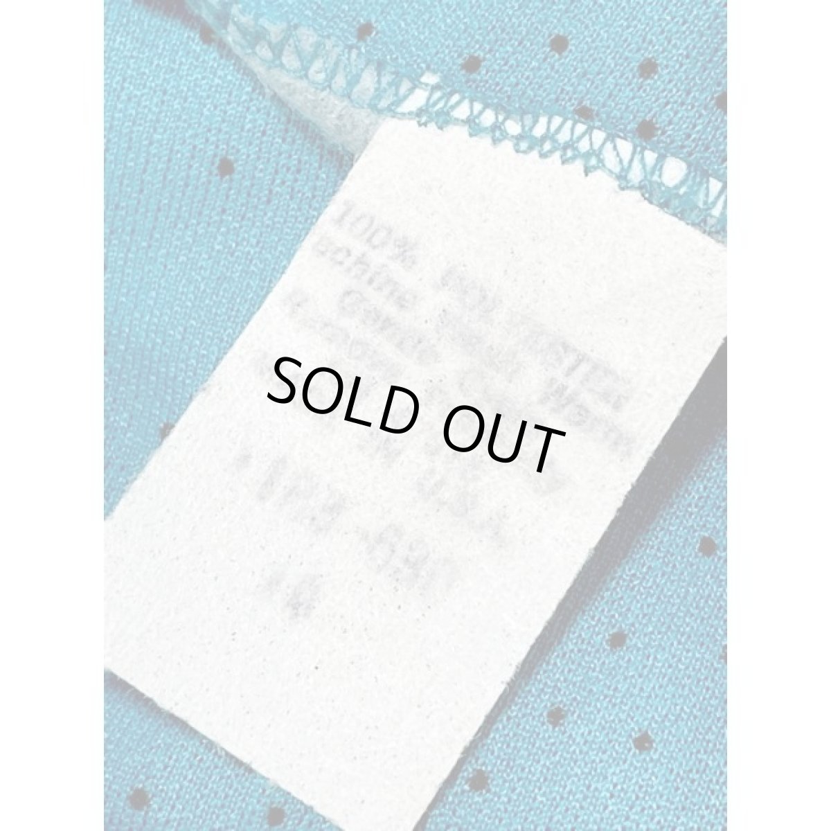 画像12: 大小ドット柄 フロントタック ウエストゴム レトロ アメリカ古着 ヴィンテージワンピース (12)