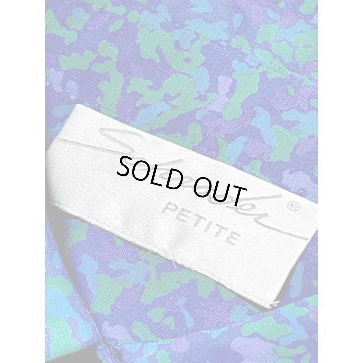 画像14: アート柄 プリーツ切り替え ウエストゴム レトロサイケ アメリカ古着 ヴィンテージワンピース (14)