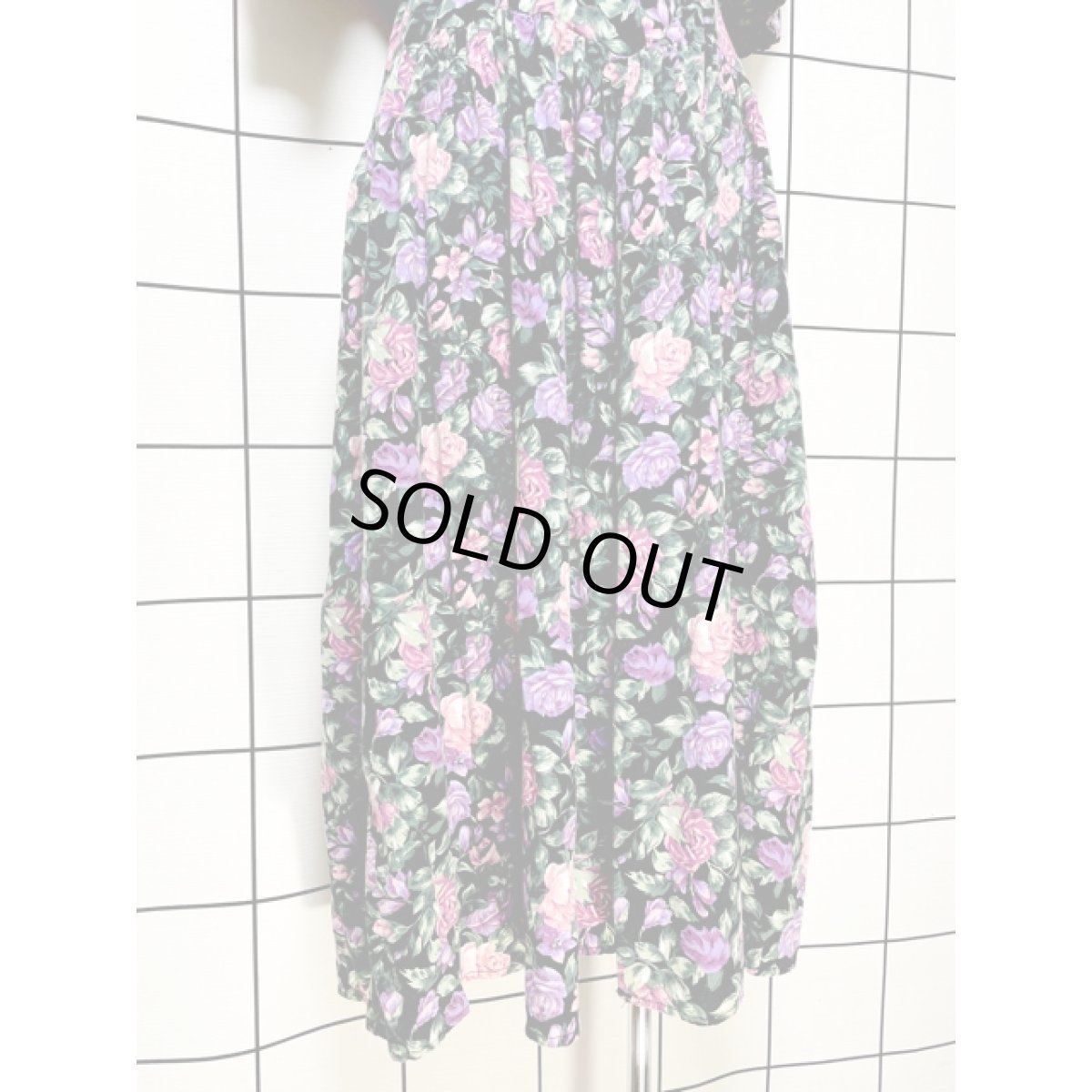 画像10: 総花柄 レース襟 バックリボン クラシカルガーリー レトロ Guatemala 古着 ヴィンテージワンピース (10)