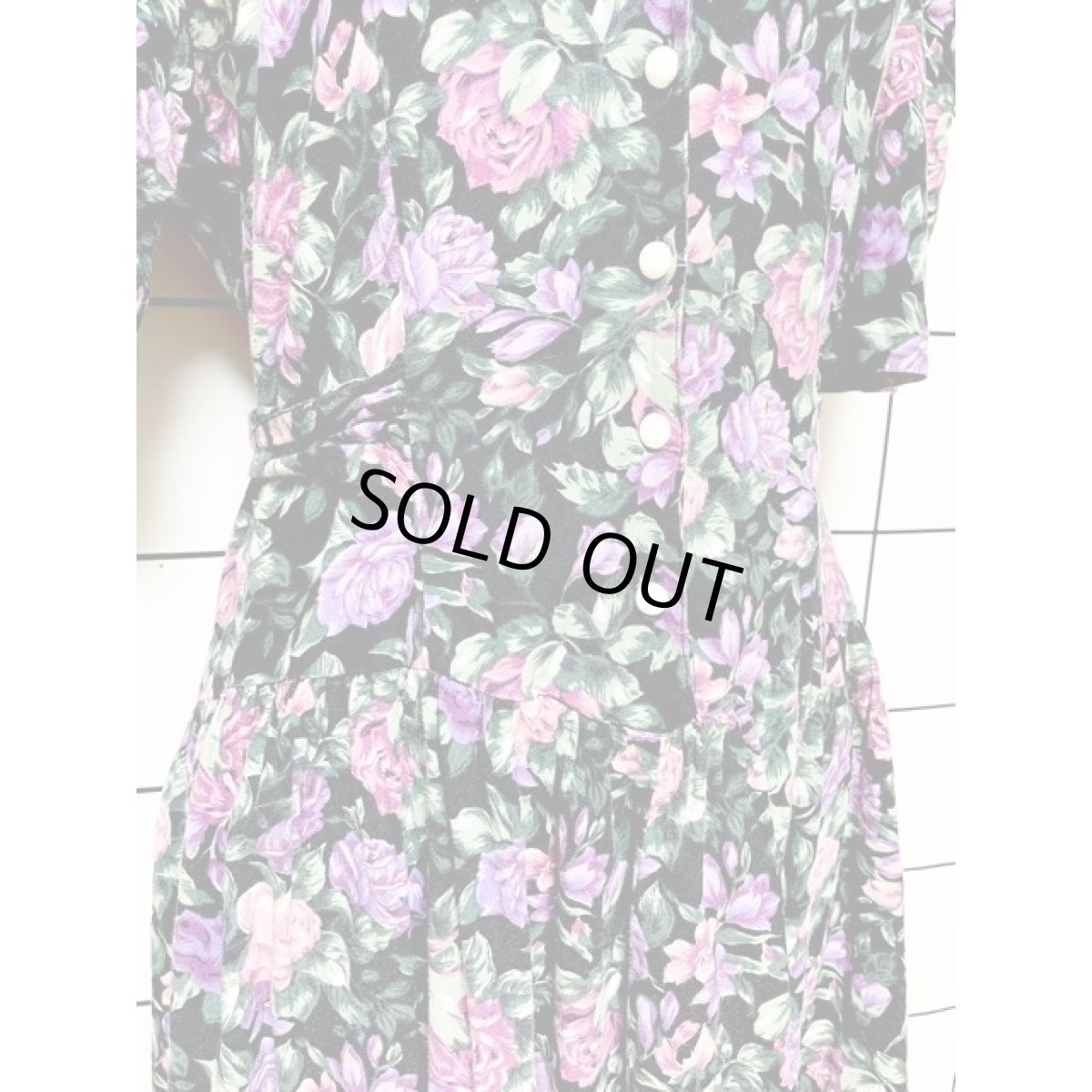 画像9: 総花柄 レース襟 バックリボン クラシカルガーリー レトロ Guatemala 古着 ヴィンテージワンピース (9)