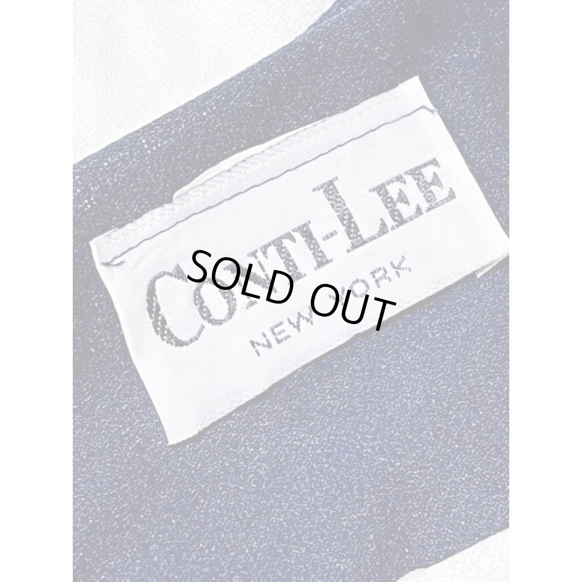 画像10: フロントデザイン リボン ネイビー ウエストゴム レトロ アメリカ古着 ヴィンテージワンピース (10)