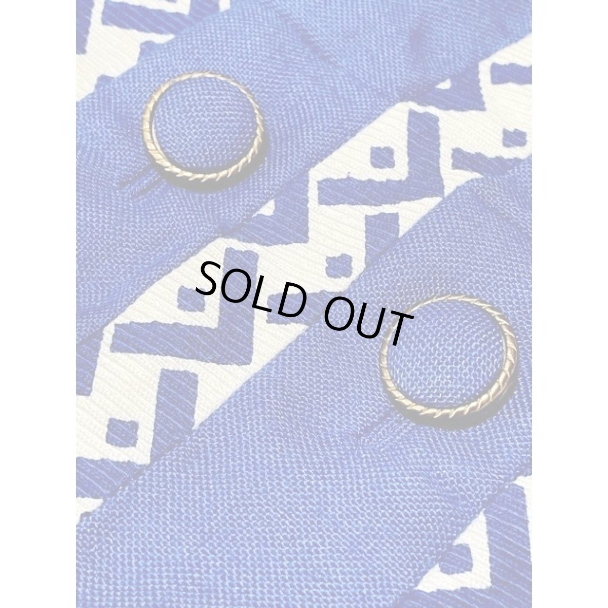 画像12: ホワイト ブルー 切り替えし TALON ノースリーブ レトロ アメリカ古着 ヴィンテージワンピース (12)