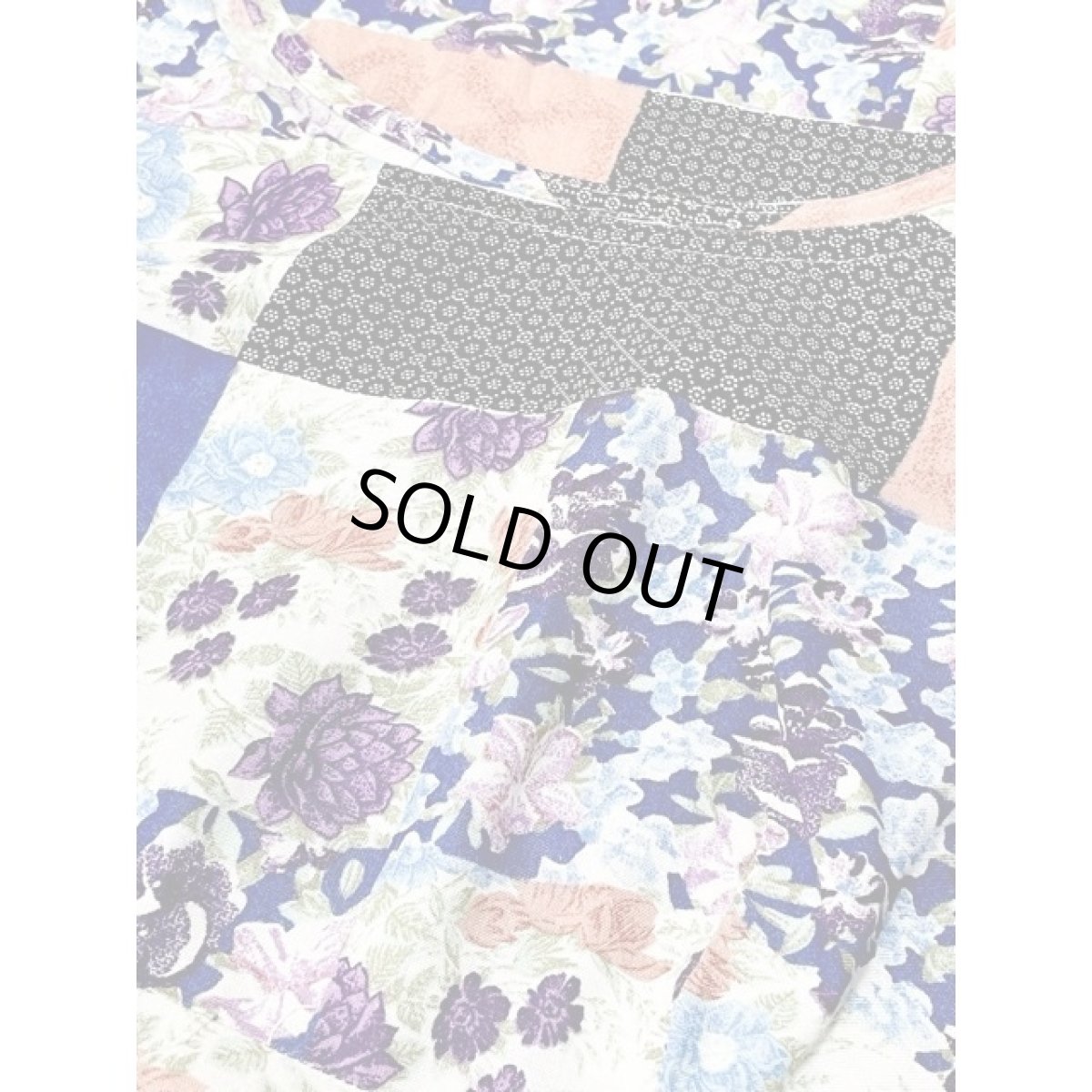 画像11: パッチワーク調 花柄 ノースリーブ レトロ Mexico 古着 ヴィンテージワンピース (11)