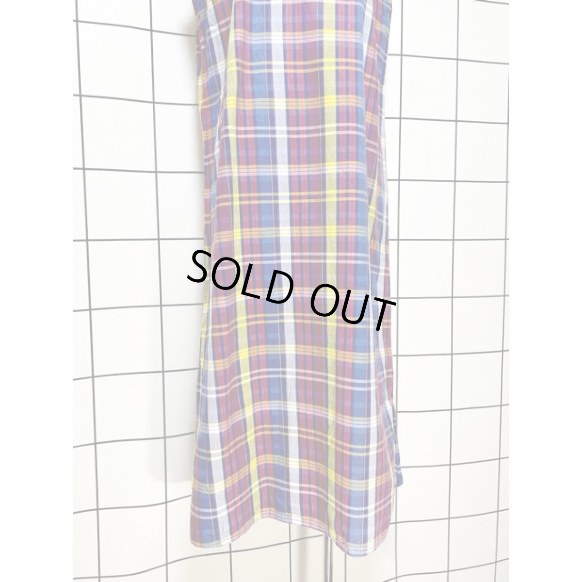 画像8: チェック柄 Westbound ノースリーブレトロ India 古着 ヴィンテージワンピース (8)