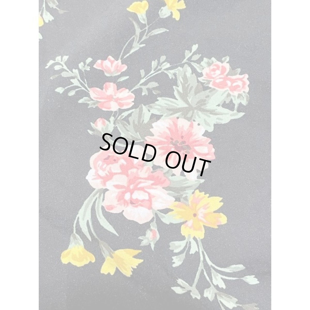 画像13: 花柄 ブラック 重ね着にも便利 レトロ アメリカ古着 キャミワンピース (13)