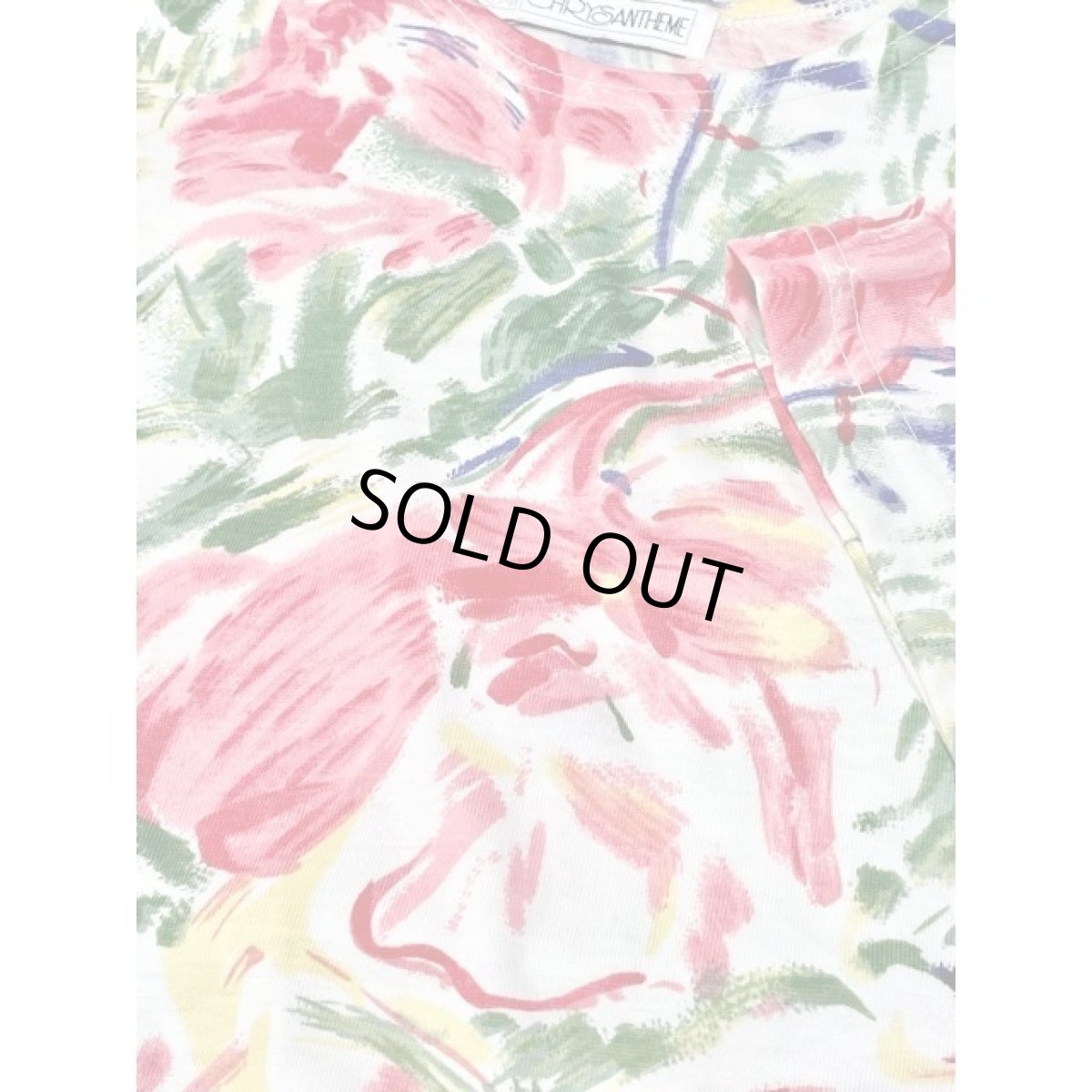 画像8: オーバーサイズコーデにぴったり アート調 花柄 総柄 アメリカ古着 半袖 シャツ ヴィンテージTシャツ (8)