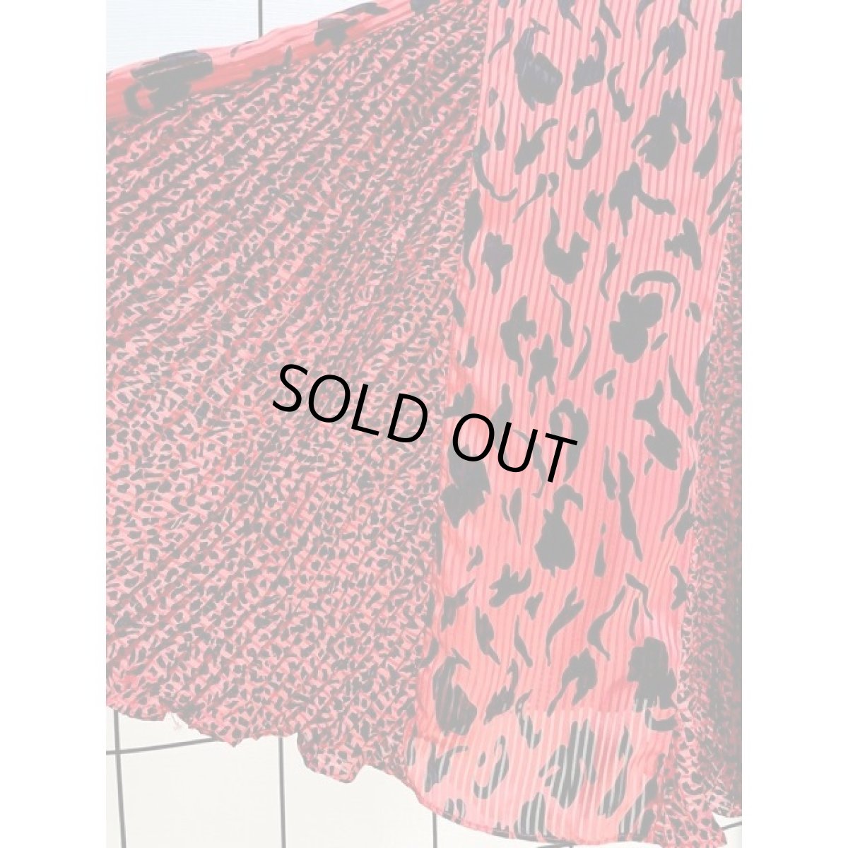 画像5: アート柄 プリーツ切り替え ウエストゴム アメリカ古着 ヴィンテージスカート  (5)