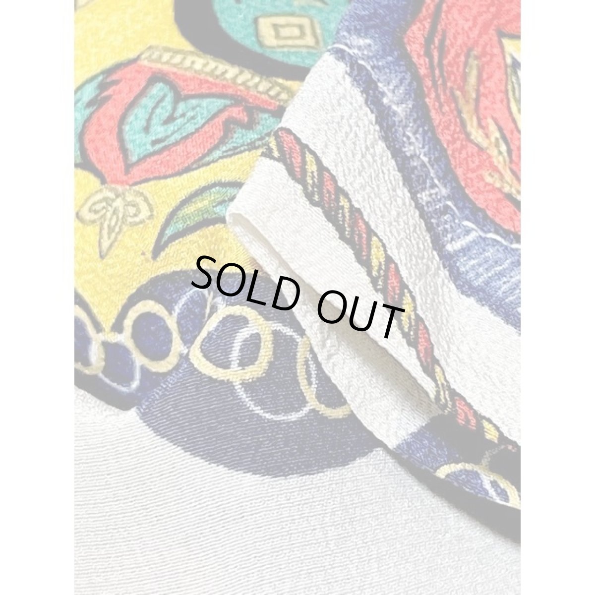 画像10: スカーフ柄プリント ホワイト プルオーバー アメリカ古着 半袖 シャツ ヴィンテージトップス (10)