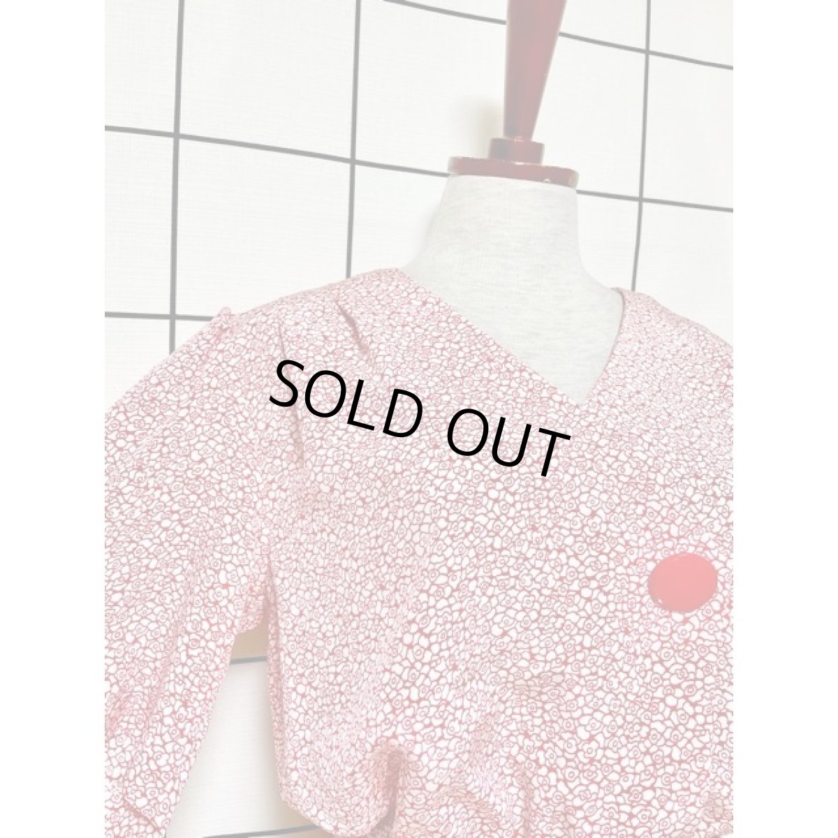 画像6: 小花柄 総柄 ウエストゴム レトロ アメリカ古着 ヴィンテージワンピース  (6)