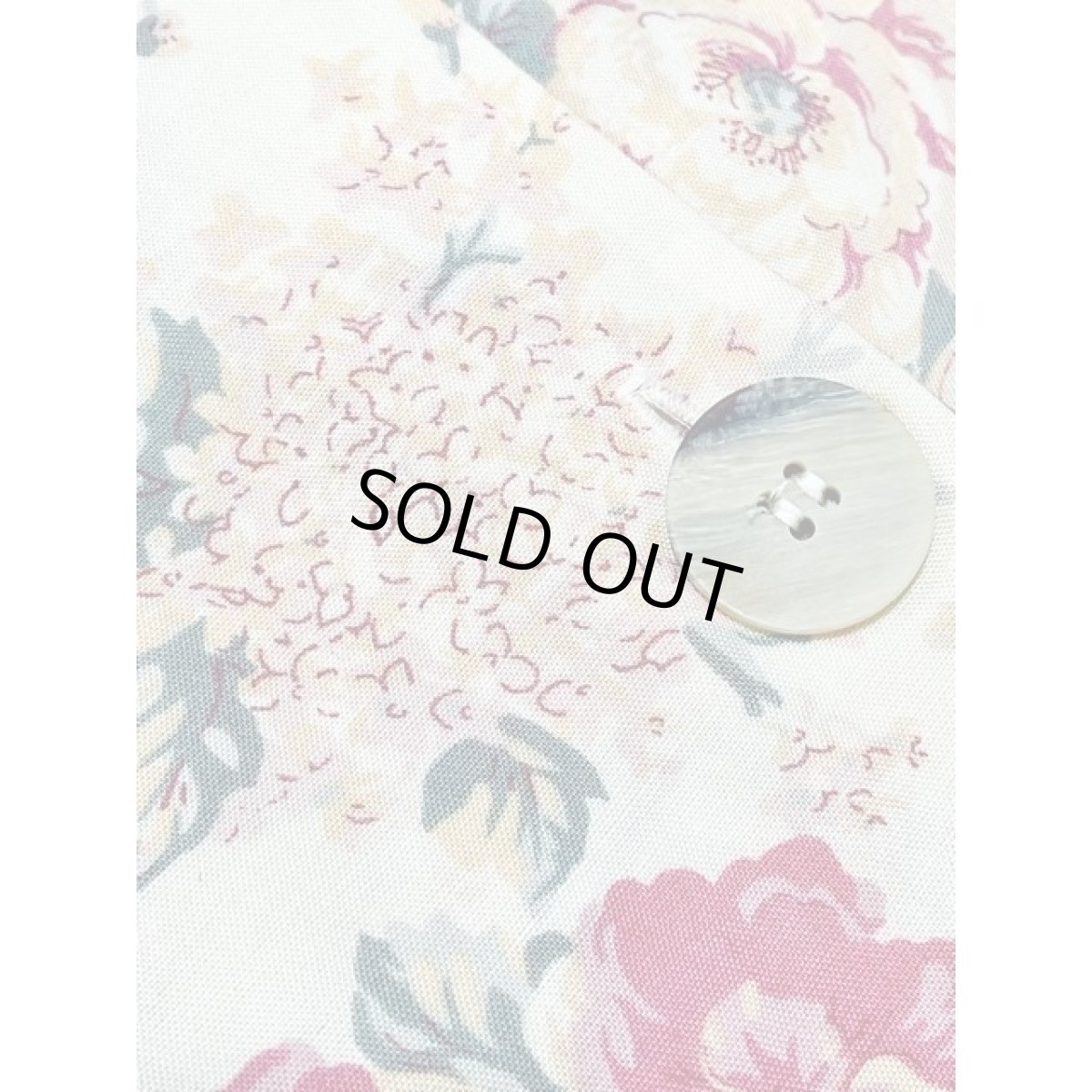 画像14: 総花柄 前開き ノーカラー レトロ アメリカ古着 ヴィンテージワンピース (14)