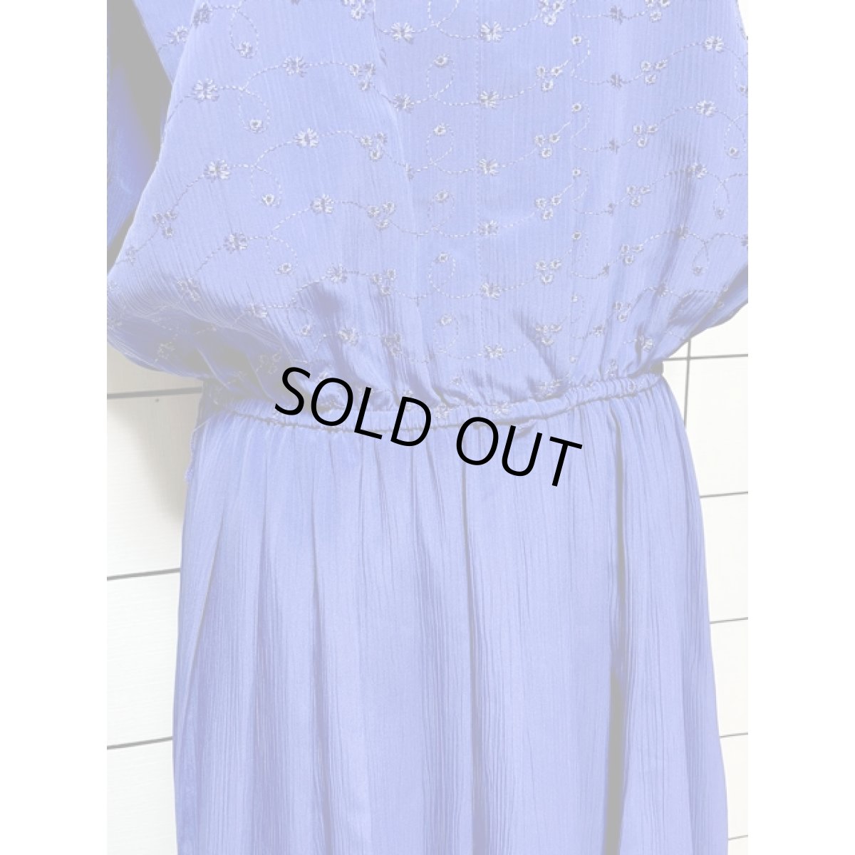 画像7: 刺繍 ウエストゴム レトロ アメリカ古着 ヴィンテージワンピース (7)