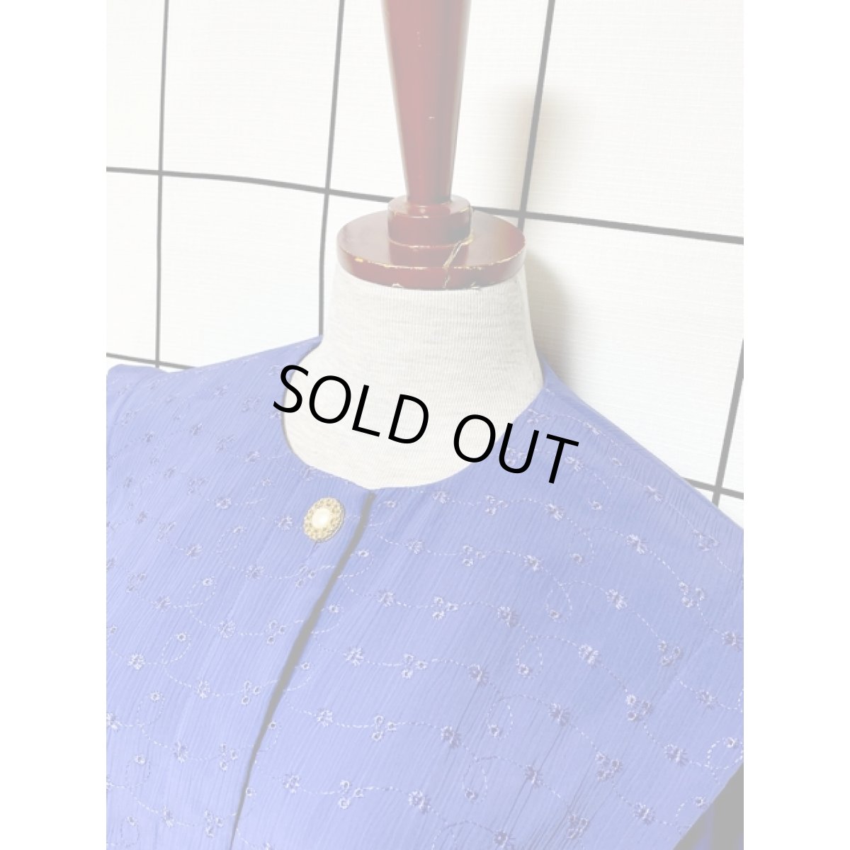 画像4: 刺繍 ウエストゴム レトロ アメリカ古着 ヴィンテージワンピース (4)