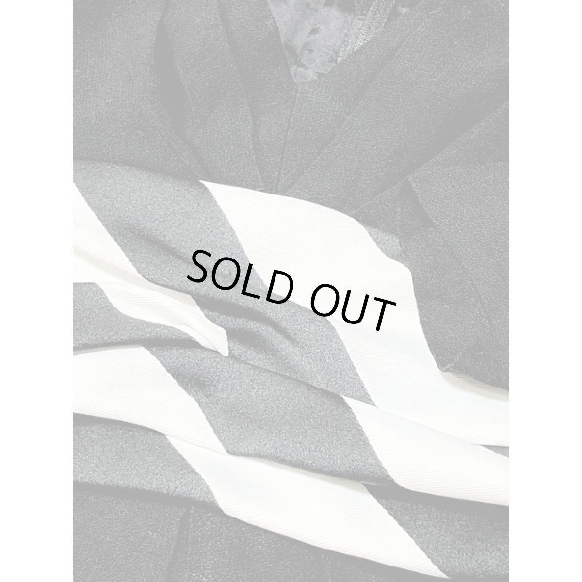 画像9: ウエストストライプ Ｖネック ブラック レトロ アメリカ古着 ヴィンテージドレス (9)