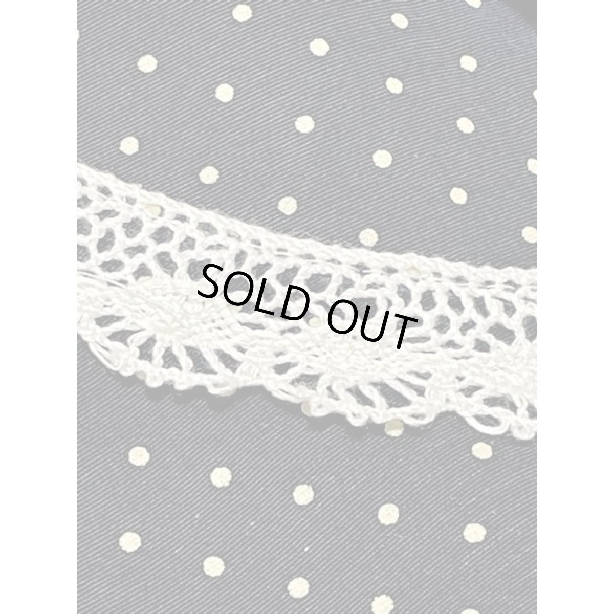 画像13: ドット レース ブラック バックリボン 前開き レトロ アメリカ古着 ヴィンテージシャツワンピース (13)