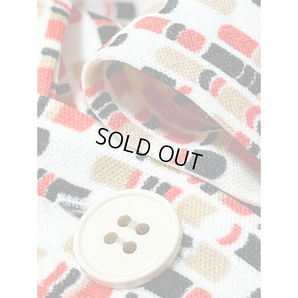 画像12: フランス製 リボン紐付 レトロポップ 長袖 ヨーロッパ古着 ヴィンテージワンピース (12)