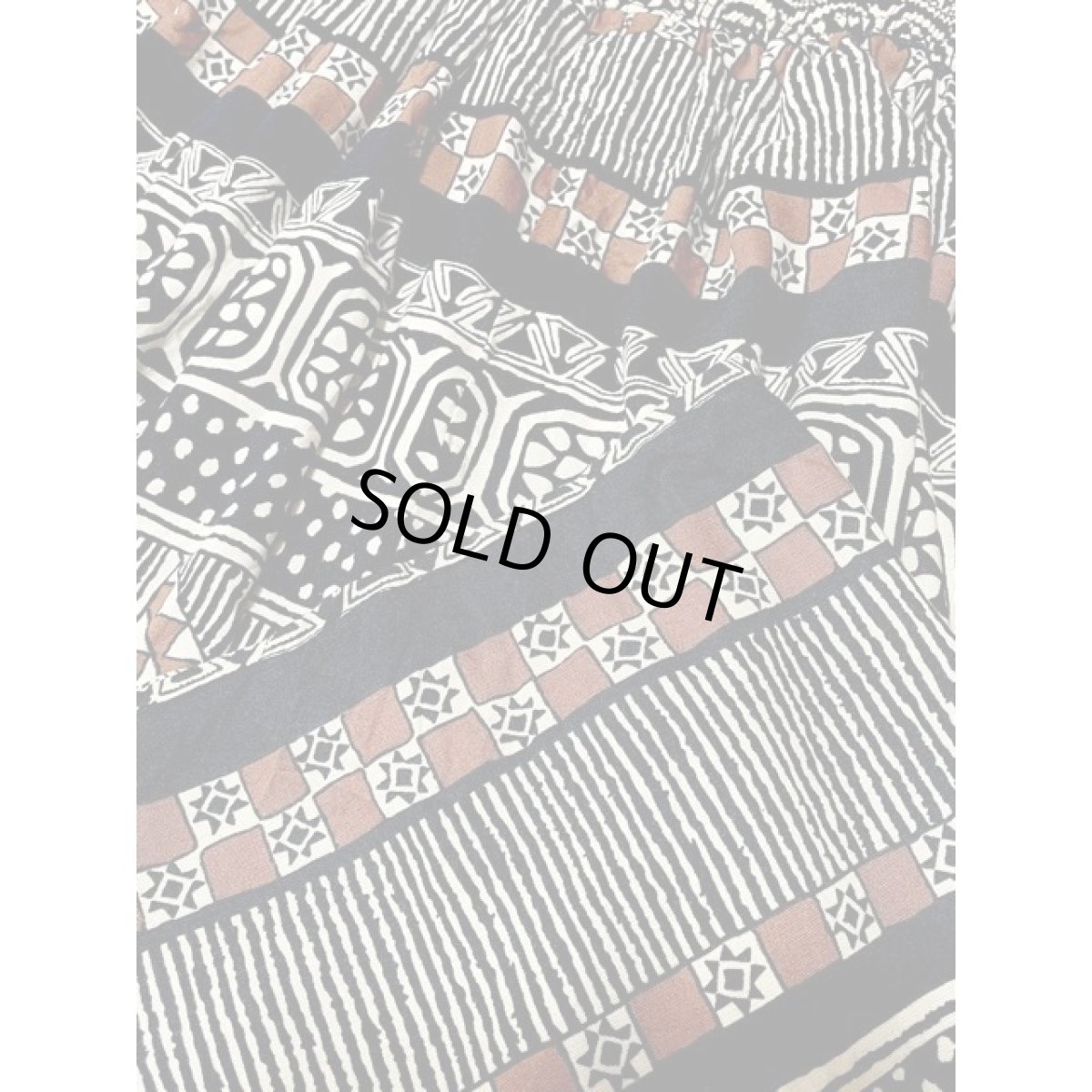 画像7: エスニック模様 Mexico ウエストゴム スカート レトロ 古着 ヴィンテージ (7)