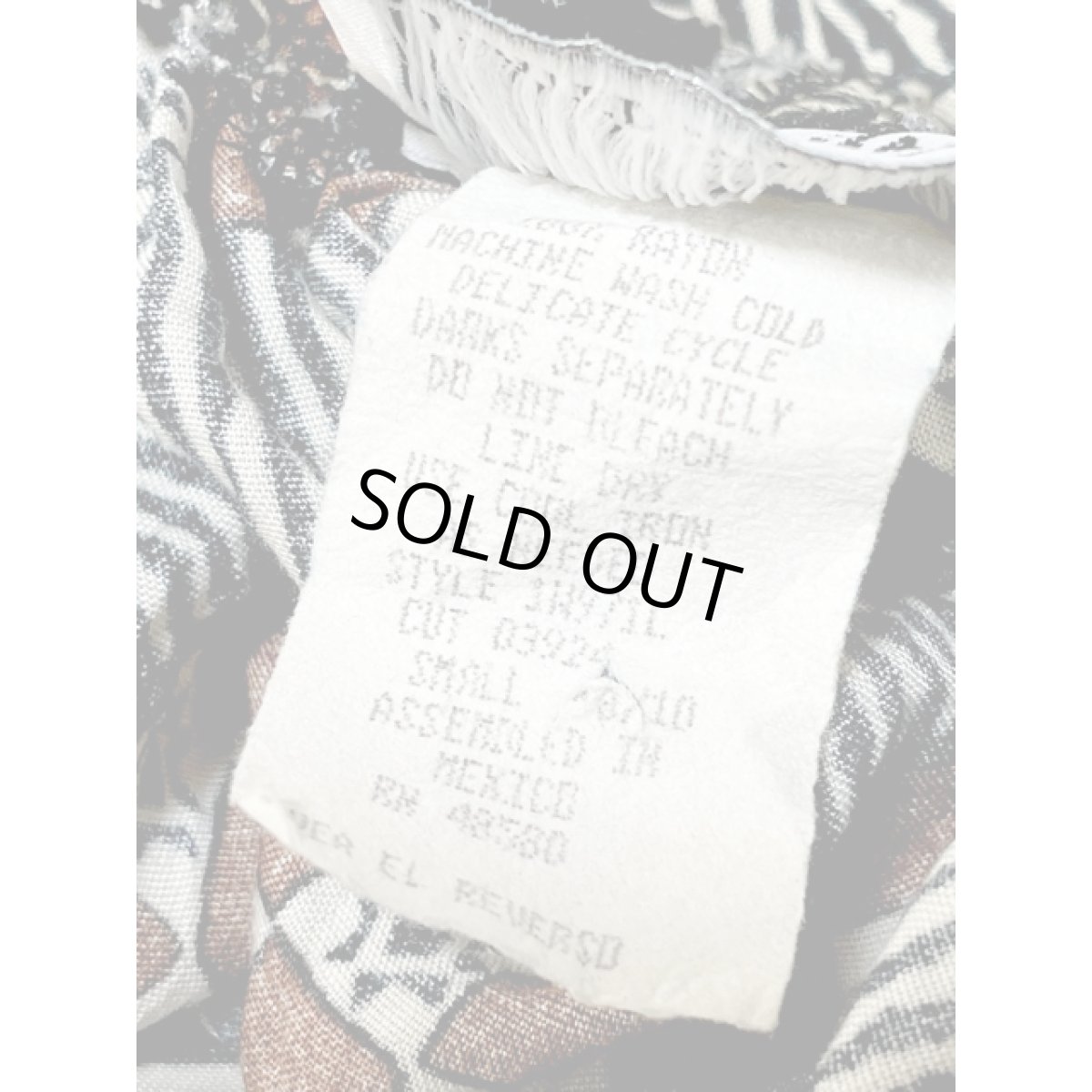 画像13: エスニック模様 Mexico ウエストゴム スカート レトロ 古着 ヴィンテージ (13)