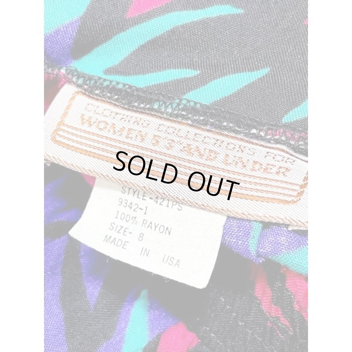 画像9: アート柄 ウエストゴム レトロ アメリカ古着 ヴィンテージスカート (9)